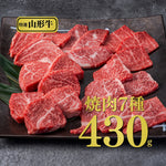 画像をギャラリービューアに読み込む, 【焼肉名匠 山牛】<br>山形牛焼肉５種盛り+２種盛り<br> あらぎり本わさび、<br>藻塩付き<br>
